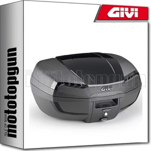 MONOLOCK RIVIERA 3-BLACK TOP CASE 46 LT GIVI SUZUKI BURGMAN 125-200 ABS 2014 14 - Picture 1 of 5