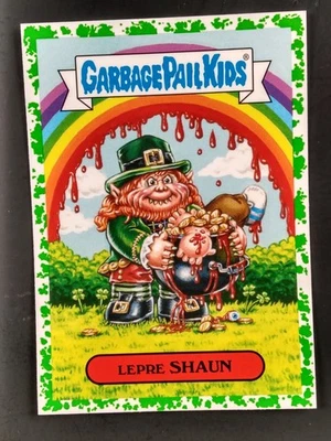 Garbage Pail Kids Oh the Horror-ible Modern Horror Sticker LEPRE SHAUN GREEN - Image 1 of 2