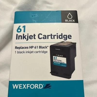 Cartucho de inyección de tinta Wexford HP 61 negro repuesto para OEM CH561WN WIC520015 NUEVO Foto 1 de 4