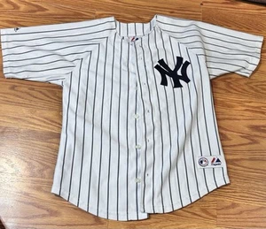 Derek Jeter #2 New York Yankees Majestic Rookie MLB Jersey Youth Size l - Picture 1 of 7