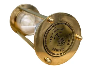 Vintage Brass Hourglass: Nautical Anchor Design, 2 Minute Sand Timer - Picture 1 of 6