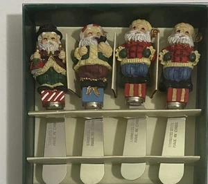 NEW SANTA CHRISTMAS SPREADERS, Set of 4 Stainless Steel - Picture 1 of 1