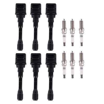 Juego de 6 bobinas de encendido y bujías de iridio para Infiniti Q50 Q60 3,0 L V6 2016-2021 Foto 1 de 4