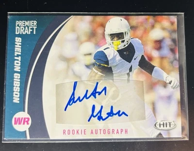 Shelton Gibson 2017 Sage Hit Premier Draft Rookie Autograph Auto West Virginia - Image 1 of 2