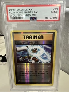Evolutions 2016 Blastoise Spirit Link 73/108 Uncommon Reverse Holo Graded Psa #9 - Picture 1 of 2