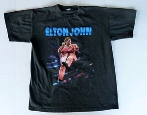 Vintage 1997 Elton John Solo Konzert Tour T-Shirt schwarz Größe Large L - Bild 1 von 9