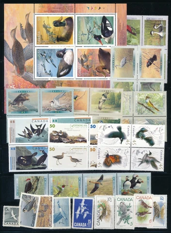 Nice MNH Birds of Canada - Stamps Lot (Face $20) Cover