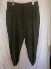 Abercrombie & Fitch Womens XL Jogger Pants Olive Green Drawstring Elastic Waist