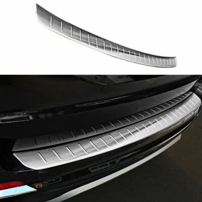 Silver Exterior Rear Bumper Guard Sill Plate Cover Trim For 2014-2018 BMW X5 F15 — 第 1/4 张图片