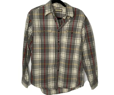 Camisa abotonada de franela gris roja amarilla G. H. Bass & Co. para hombre talla M Foto 1 de 4