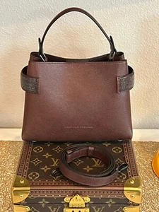 New! Brunello Cucinelli Essence Small Top Handle Bag Chocolate - Picture 1 of 19