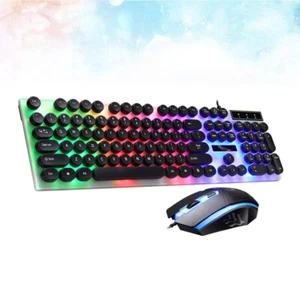 USB -Computerkabeltastatur komfortable Hintergrundbeleuchtung Tastatur (schwarz) - Afbeelding 1 van 11