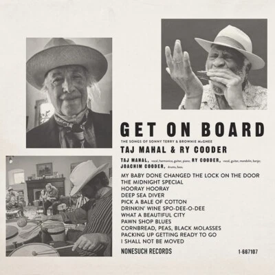 Taj Mahal & Ry Cooder – Get On Board ,The Songs Of Sonny Terry & Brownie McGhee - Image 1 of 2