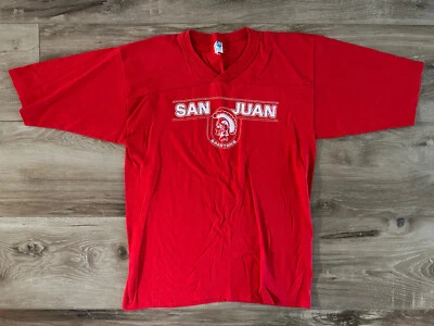 Camiseta De Colección San Juan High School Citrus Heights, CA Spartans Talla Grande Roja Foto 1 de 4