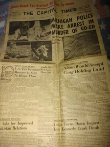 CHICAGO TIMES NEWSPAPER AUGUST 31 1969 APOLLO 11 MISSION,NIXON,KENNEDY MURDER - Picture 1 of 3