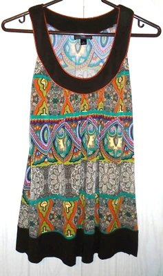 IZ Byer California Top Boho Sleeveless Stretch Hippie Gypsy Junior Women XL EUC - Image 1 of 4