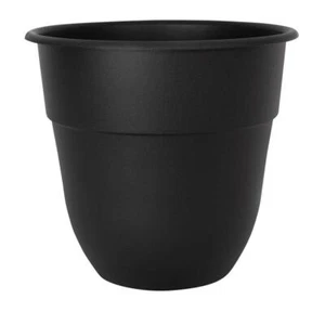 Suncast Plant Pot 15" Large Round Weather Resistant Plastic in Black (6-Pack) - Picture 1 of 3