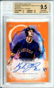 POP 2 BGS 9.5 AUTO 10 2019 TOPPS INCEPTION ORANGE ROOKIE KYLE TUCKER #RES-KT RC  - Picture 1 of 2