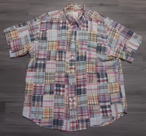 Brooks Brothers Herren mehrfarbig kariert Patchwork Kurzarm Hemd Gr. XL - Bild 1 von 5