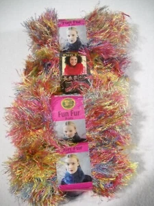 Fun Fur Lion Brand Yarn Color Confetti 1.4 oz Lot of 4 Skeins B - Picture 1 of 5
