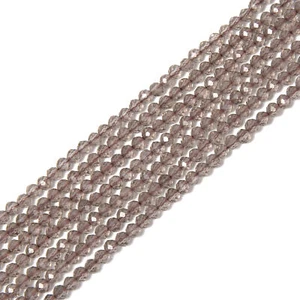 Natürliche Eis Obsidian Facettierte Runde Perlen Größe 2,5 mm 15,5 Zoll Strang - Bild 1 von 2