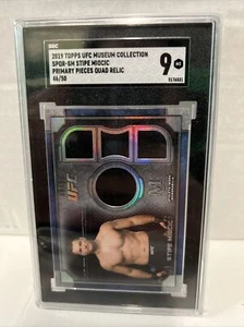 2019 topps ufc museum collection stipe miocic pieces quad relic /50 SGC 9 - Picture 1 of 4