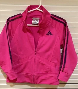 Adidas Pink Warm Up Training Jacket 24 Month Zip Front Girls EUC - Picture 1 of 5
