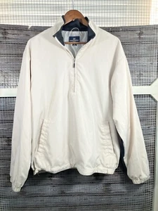 Dockers Golf Vintage Beige Black Long Sleeve Bomber Jacket Men Sz M Lightweight - Picture 1 of 17
