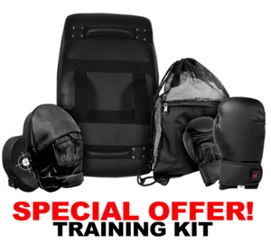 Guantes de boxeo Kicking Shield guante de enfoque entrenamiento artes marciales MMA Muay Thai kit - Imagen 1 de 5