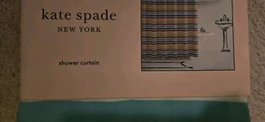 NEW Kate Spade New York Fabric Shower Curtain Striped 72 x 72, Multicolor - Picture 1 of 5