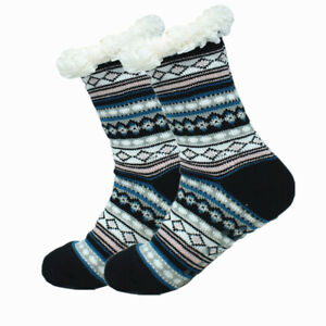 Womens Winter Cozy Fuzzy Sherpa Fleece-lined Thermal Slipper Socks Size 5-11 Lot