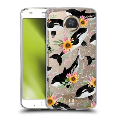 HEAD CASE DESIGNS FLORAL MARINE MAMMALS SOFT GEL CASE FOR MOTOROLA PHONES - Image 1 of 4