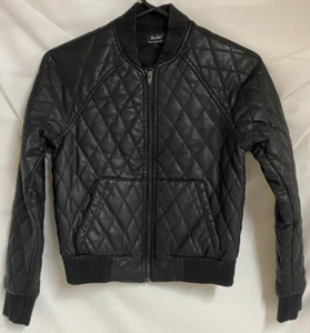 Bardot Ladies Small Black Quilted Raglan Bomber Jacket - Picture 1 of 8