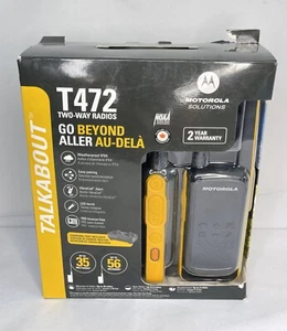 Motorola Talkabout T472 Two-Way Rechargeable IPX4 Radio Pair Very Good* - Picture 1 of 2