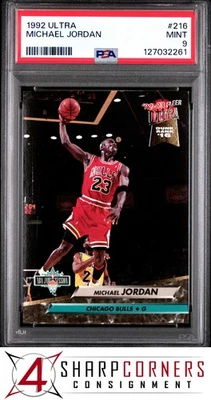 1992 ULTRA #216 MICHAEL JORDAN BULLS HOF PSA 9 - Изображение 1 из 4