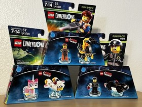 LEGO Dimensions Lot of 3 Fun Packs: 71212 Emmet 71213 Bad Cop 71231 Unikitty NIB