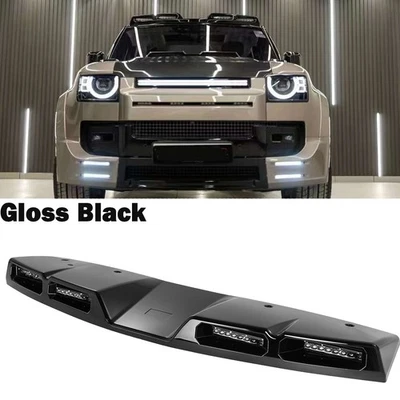 For Land Rover Defender Light Bar 4 LED Gloss Black Roof Pod L663 2020+ 90 110 - Image 1 of 4