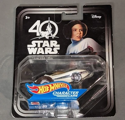 Star Wars 40th PRINCESS LEIA Hot Wheels Character Cars Disney Collectible NEW - Image 1 of 2