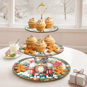Christmas Cupcake Stand Modern 3 Tiers Candy Dessert Tower for Home Birthday - Picture 1 of 7