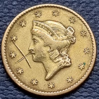 1851 Liberty Head Gold One Dollar $1 Better Grade XF Details #96206 - Image 1 of 2