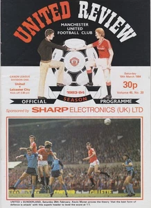 Manchester United v Leicester City. League Division 1. Ref: M2Y 5760 NM (1)c - Picture 1 of 1