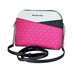 MICHAEL KORS JET SET TRAVEL DOME SHOULDER CROSSBODY BAG DRAGONFRIUT MULTI - Picture 1 of 16