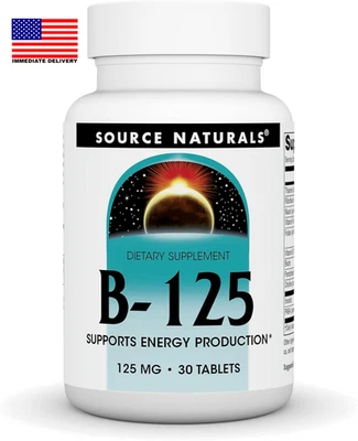 B-125, 125 Mg Vitaminas B para Apoyo a la Producción de Energía - 30 Comprimidos ⭐️⭐️⭐️⭐️⭐️⭐️ Foto 1 de 4