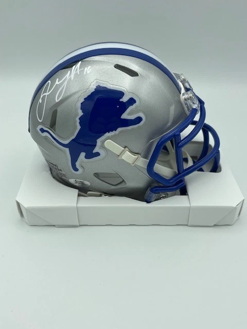 Mini casco firmado por Jared Goff Detroit Lions velocidad retro certificado de autenticidad holograma Foto 1 de 1