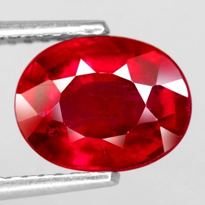 2.11Ct. Natural Gemstone Ruby Top Red Oval Madagascar Beautiful Sparkles Color! - Image 1 of 4
