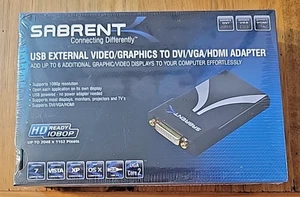 Adaptador Sabrent USB de video externo/gráficos a DVI/VGA/HDMI - Nuevo - Imagen 1 de 8