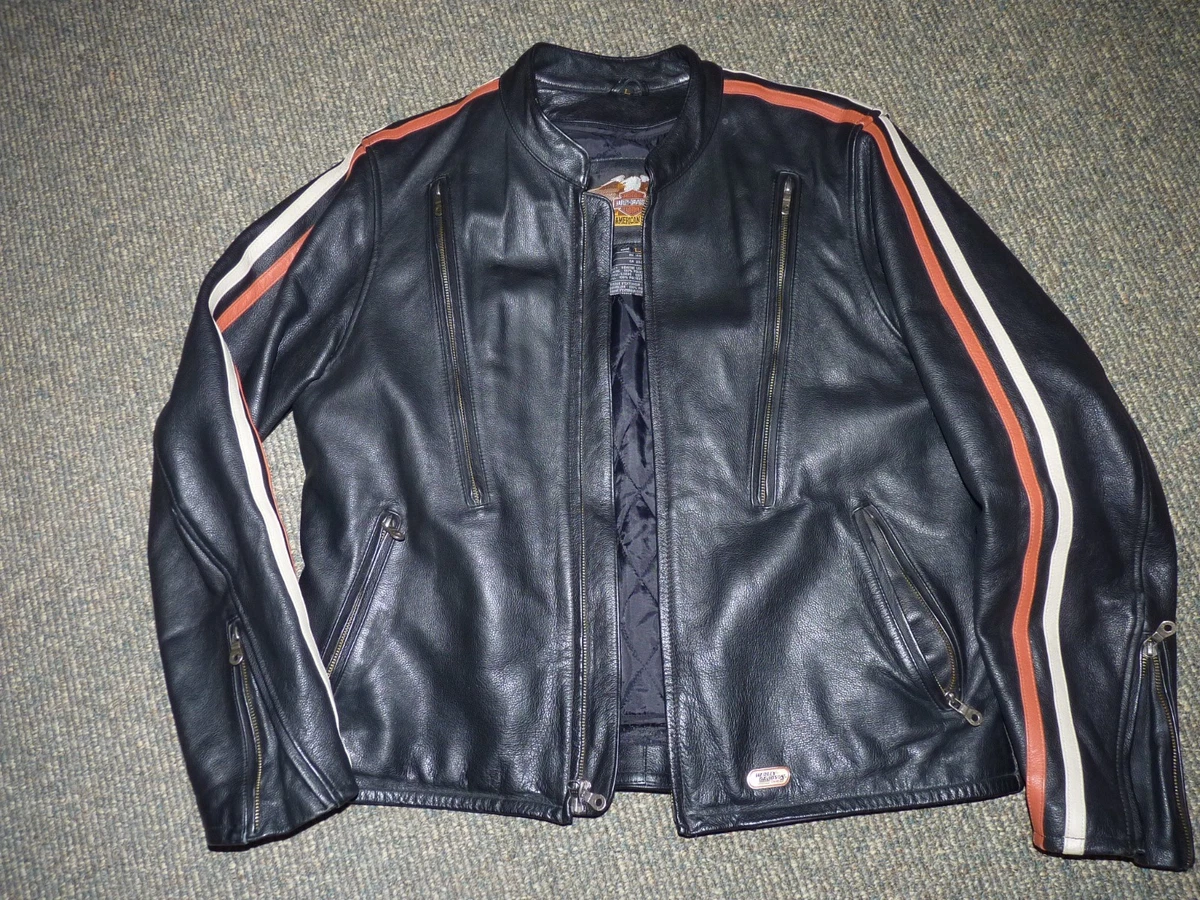 harley davidson leather racing jacket products for sale | eBay