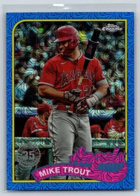 2024 Topps #T89C-17 Mike Trout 35th Anniversary Chrome Blue (Series One) /150 - Image 1 of 2