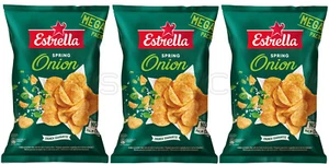 3 ESTRELLA SPRING ONION Flavor Potato Chips Crisps Snacks Big Packs 250g 8.8oz - Picture 1 of 6