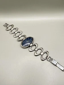 STUNNING VTG Yema Solid Sterling Silver .925 Unisex Quartz Watch/Bracelet Runs - Picture 1 of 16